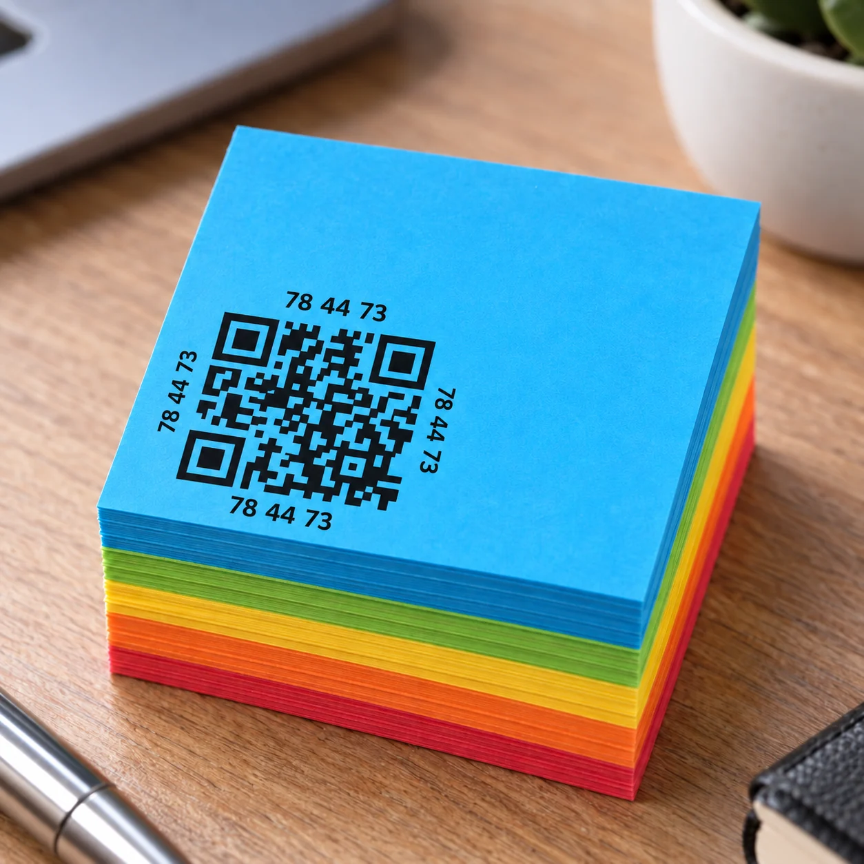 Blocco di 40 etichette QR intelligenti MemSticker in colori diversi